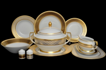 Столовый сервиз на 6 персон Constanza Sankt Petersburg Gold (27 предметов)