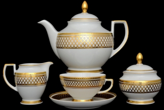 Чайный сервиз на 6 персон Constanza Sankt Petersburg Gold (17 предметов)