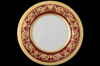 Набор тарелок 27 см Constanza Imperial Bordeaux Gold (6 шт)