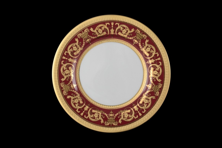 Набор тарелок 21 см Constanza Imperial Bordeaux Gold (6 шт)