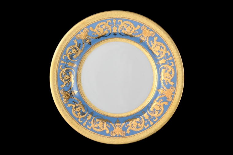 Набор тарелок 21 см Constanza Imperial Blue Gold (6 шт)