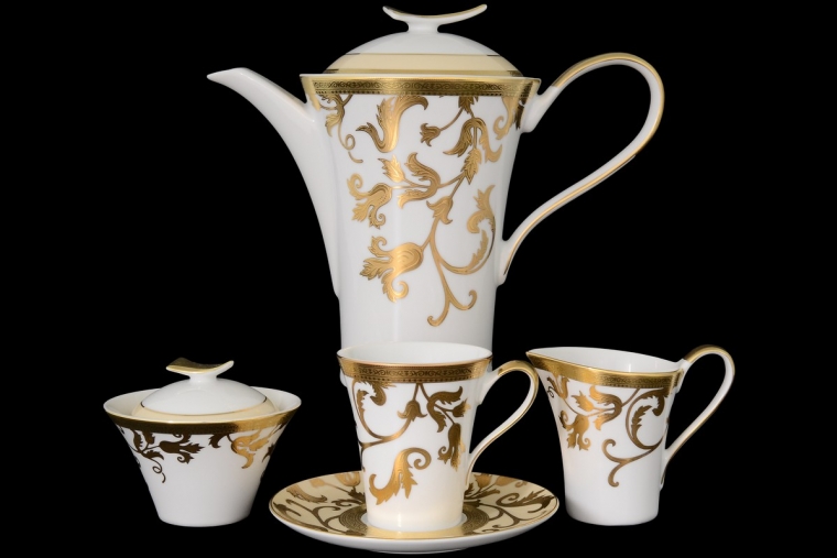 Чайный сервиз на 6 персон Tosca Creme Gold (17 предметов)
