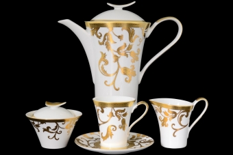 Чайный сервиз на 6 персон Tosca White Gold (17 предметов)