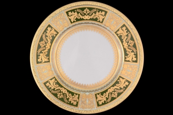 Набор тарелок 27 см Constanza Diadem Green Mint Gold (6 шт)