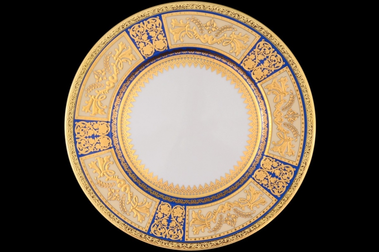 Набор тарелок 27 см Constanza Diadem Blue Creme Gold (6 шт)