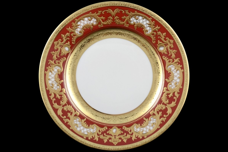 Набор тарелок 27 см Constanza Alena Bordeaux Gold (6 шт)