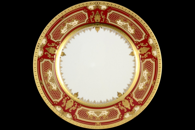 Набор тарелок 28 см Constanza Donna Bordeaux Gold (6 шт)