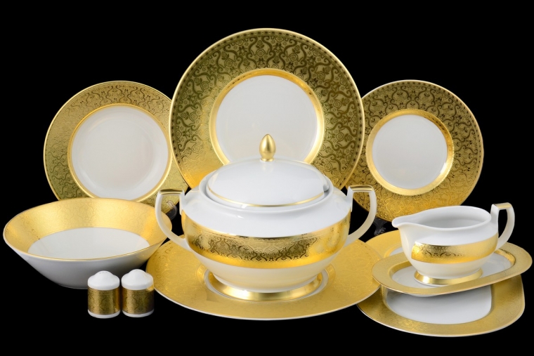 Столовый сервиз на 6 персон Constanza Diamond Gold (27 предметов)