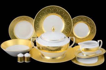 Столовый сервиз на 6 персон Constanza Diamond Gold (27 предметов)