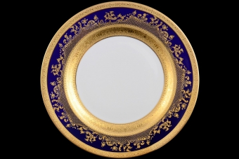 Набор тарелок 27 см Constanza Cobalt 9320 Gold (6 шт)
