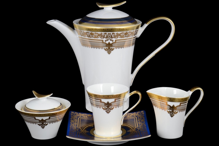 Чайный сервиз на 6 персон Tosca Elegance Blueshadow Gold (17 предметов)