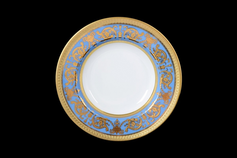 Набор тарелок глубоких 23 см Constanza Imperial Blue Gold (6 шт)