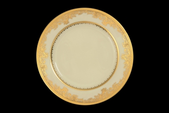 Блюдо круглое 30 см Constanza Cream 9077 Gold