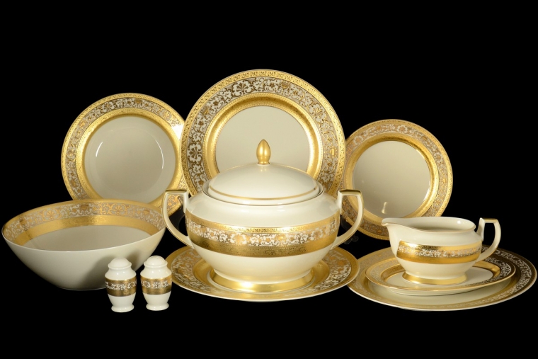 Столовый сервиз на 6 персон Constanza Royal Gold Cream (27 предметов)