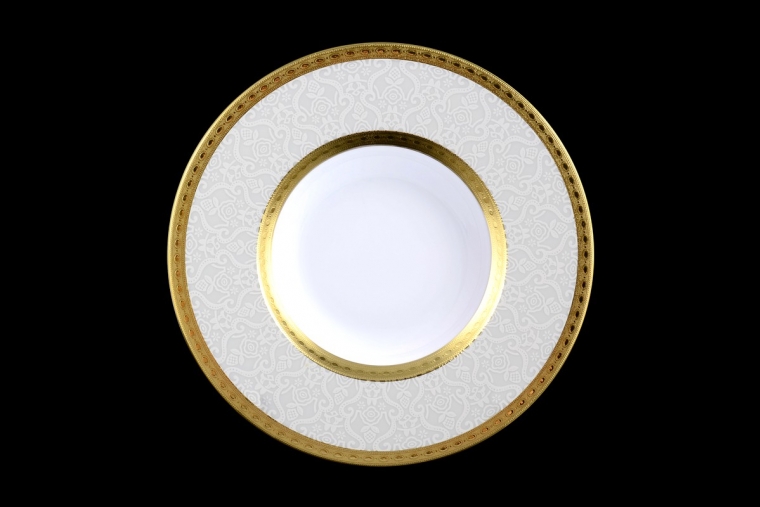 Набор тарелок глубоких 22 см Constanza Diamond White Gold (6 шт)