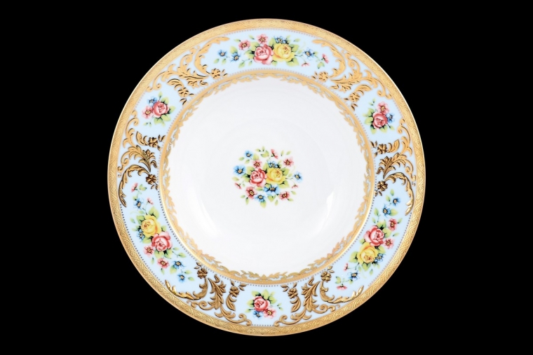 Набор тарелок глубоких 23,5 см Constanza Vienna Blue Gold (6 шт)