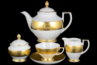 Чайный сервиз на 6 персон Constanza Diamond Gold (17 предметов)