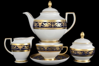Чайный сервиз на 6 персон Constanza Imperial Cobalt Gold (17 предметов)
