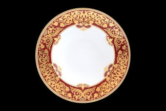 Набор тарелок глубоких 23 см Constanza Natalia Bordeaux Gold (6 шт)