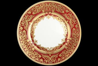 Набор тарелок 27 см Constanza Natalia Bordeaux Gold (6 шт)