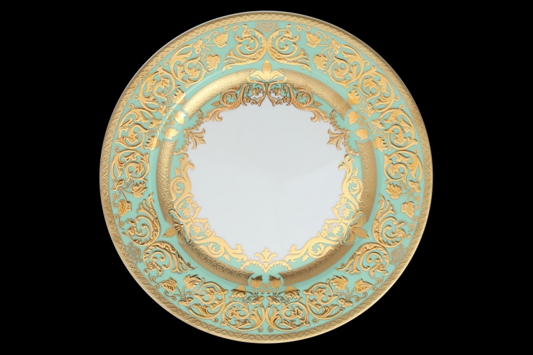 Набор тарелок 28,5 см Constanza Natalia Seladon Gold (6 шт)
