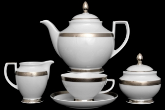 Чайный сервиз на 6 персон Constanza 9160 Platina  (17 предметов)
